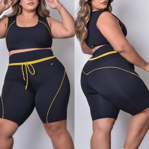 CONJ DE SHORT HEART PLUS SIZE
